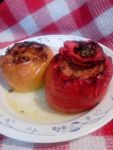 2 stuffed capsicums