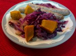 IMG_20160525_121117-Roasted red cabbage and sausages