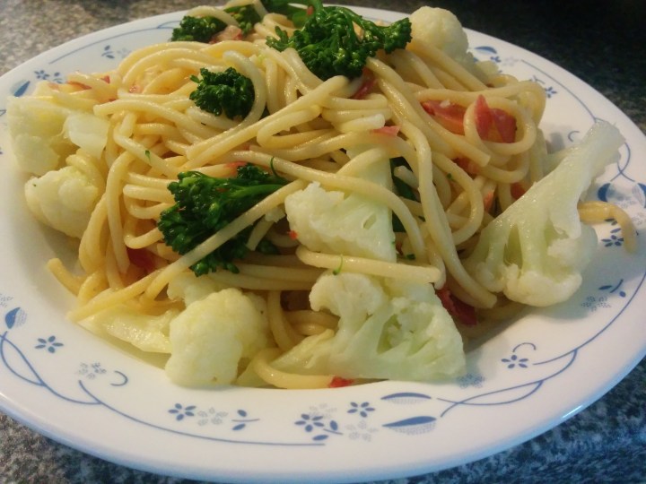 IMG_20160815_140918-Spaghetti with cauliflower and broccolini